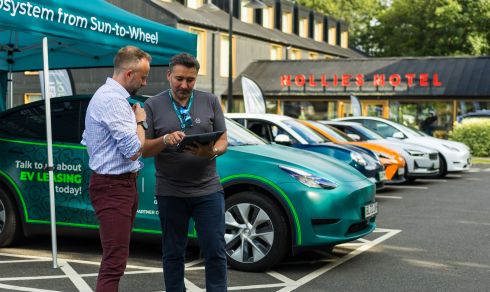 Leasing electric car on sale through business