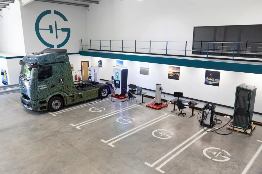 eHGV charging test lab